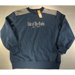 VTG Renegade Club Sweater Mens Large Navy Lake of the Ozark Pullover Sweatshirt